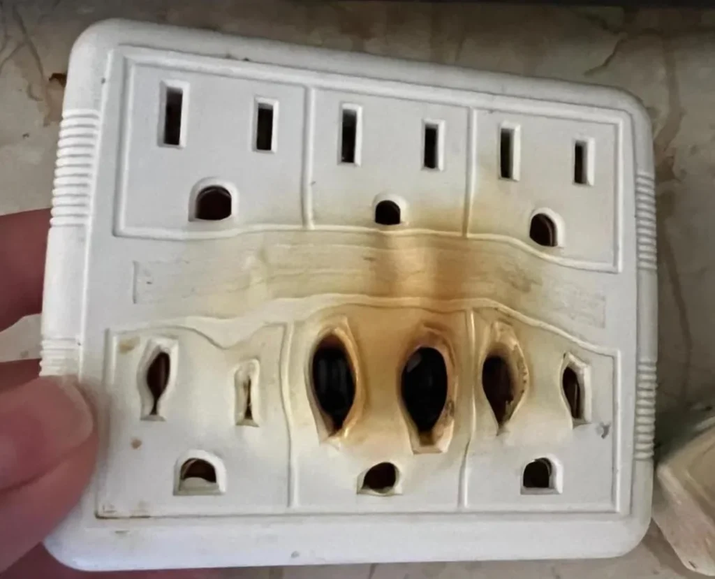 Power outlet that resembles a face